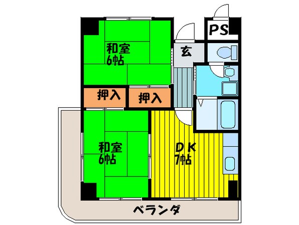 カスカード新田 Ⅰの物件間取画像